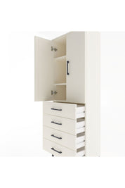 Arges Dolap 3 Raflı 4 Çekmeceli 2 Kapaklı 60x30x163 - S20M087V1A