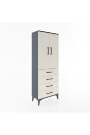 Arges Dolap 3 Raflı 4 Çekmeceli 2 Kapaklı 60x30x163 - S20M087V4A