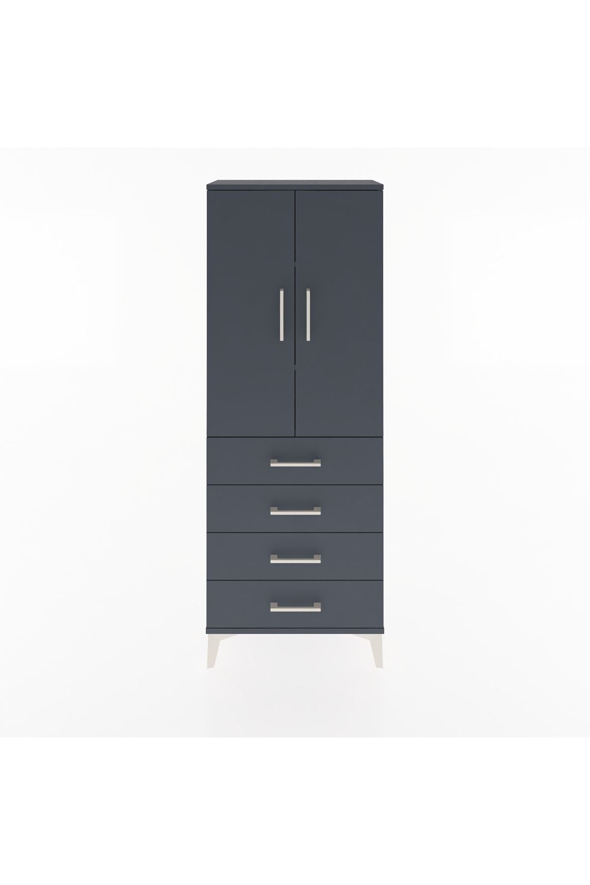 Arges Dolap 3 Raflı 4 Çekmeceli 2 Kapaklı 60x30x163 - S20M087V5A