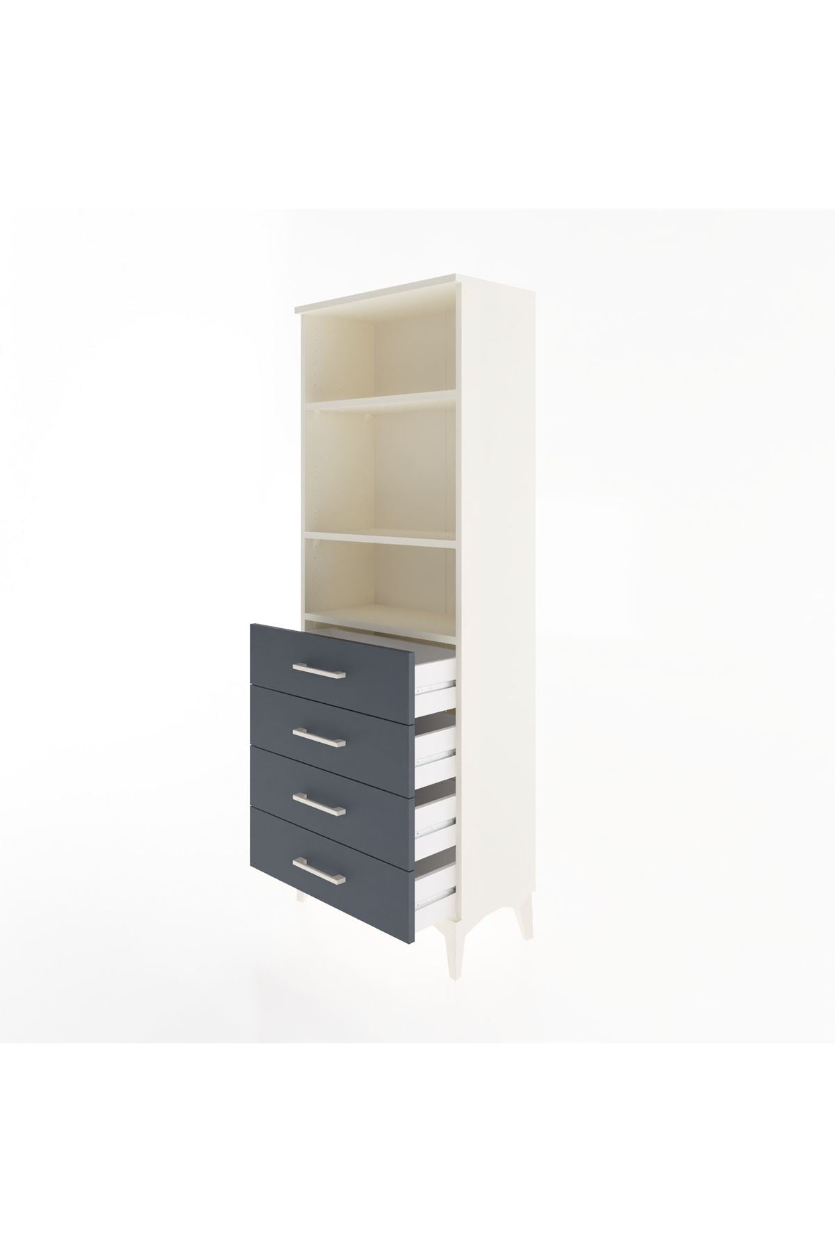 Arges Dolap 2 Raflı 4 Çekmeceli 60x30x163 - S20M088V2A