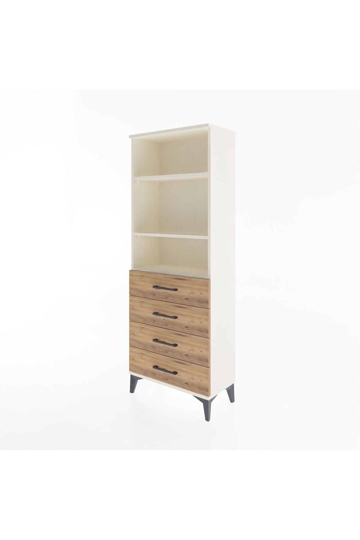 Arges Dolap 2 Raflı 4 Çekmeceli 60x30x163 - S20M088V3A