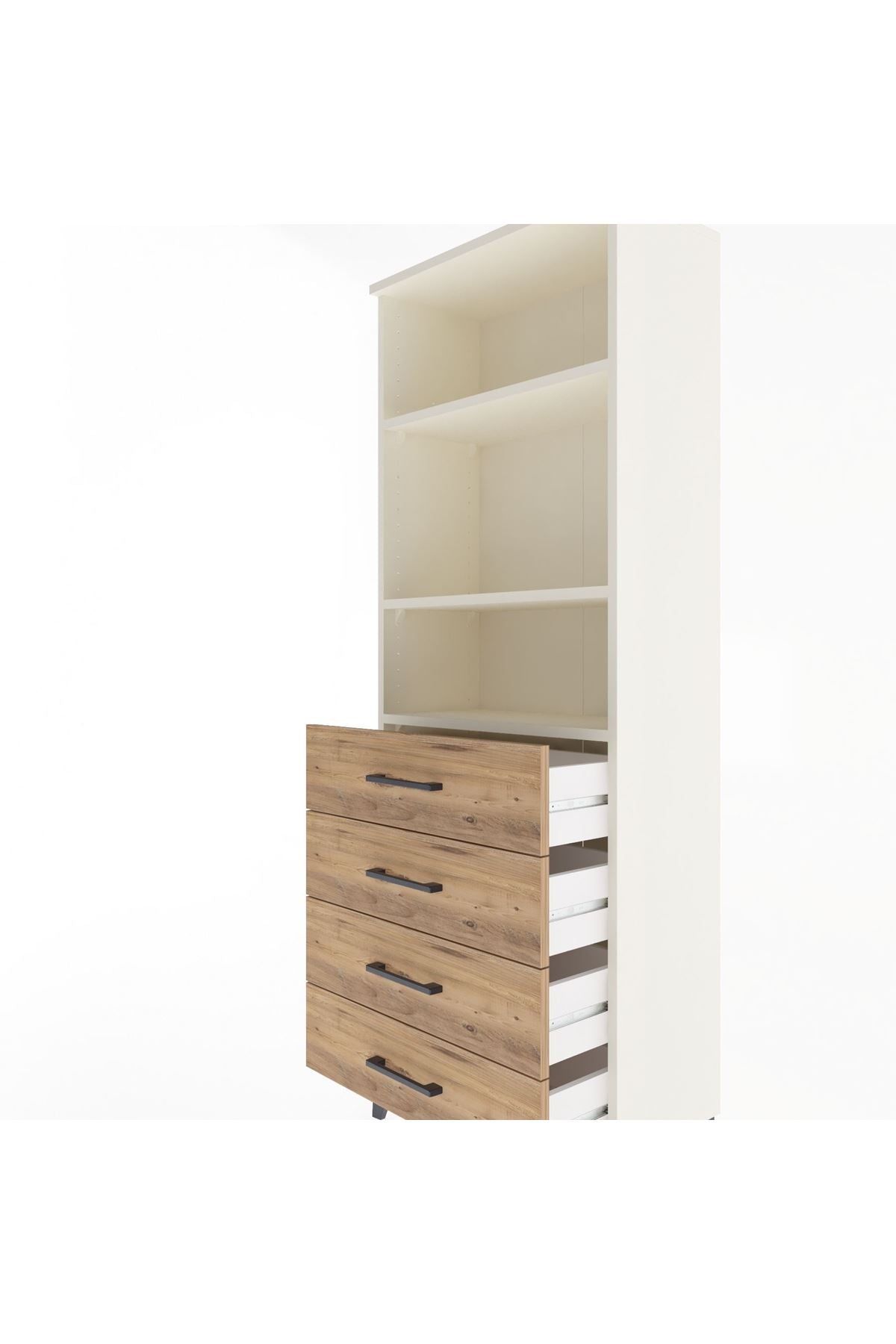 Arges Dolap 2 Raflı 4 Çekmeceli 60x30x163 - S20M088V3A
