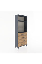 Arges Dolap 2 Raflı 4 Çekmeceli 60x30x163 - S20M088V6A