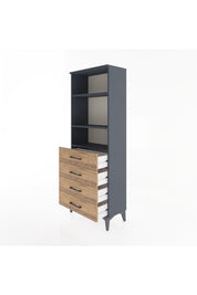 Arges Dolap 2 Raflı 4 Çekmeceli 60x30x163 - S20M088V6A