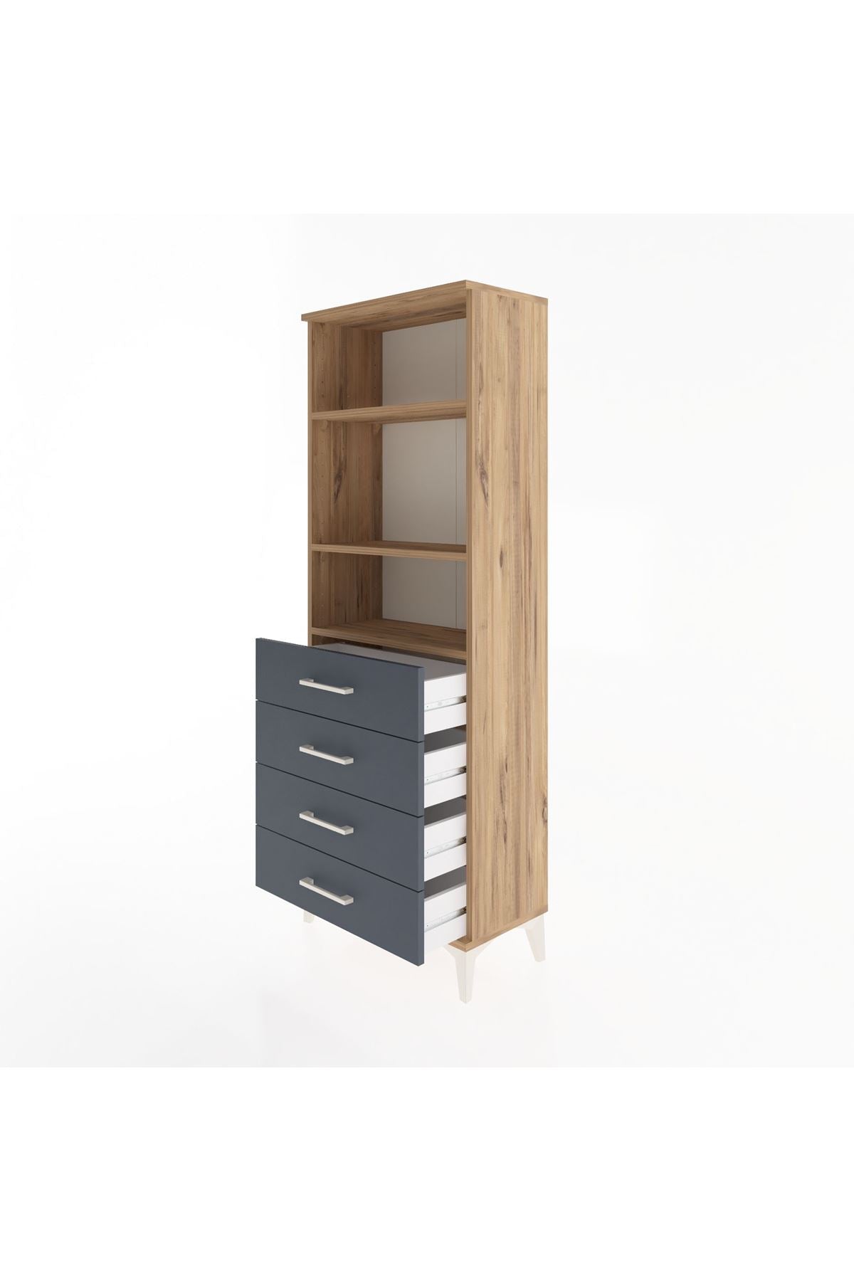 Arges Dolap 2 Raflı 4 Çekmeceli 60x30x163 - S20M088V8A