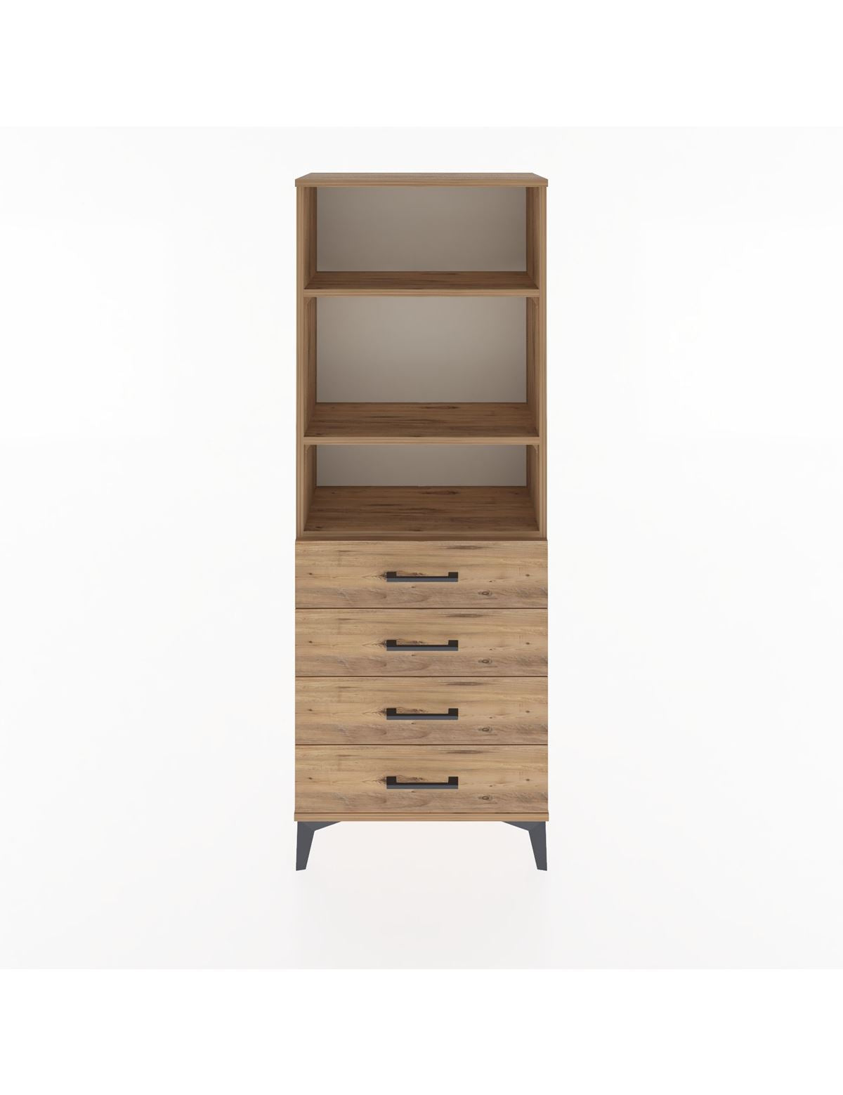 Arges Dolap 2 Raflı 4 Çekmeceli 60x30x163 - S20M088V9A
