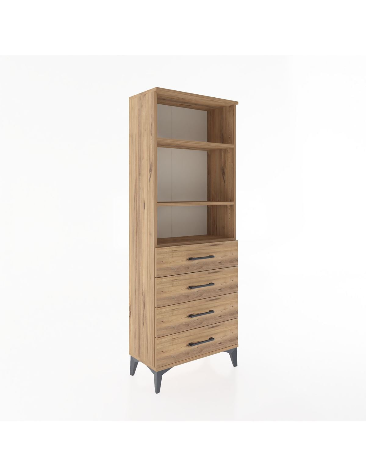 Arges Dolap 2 Raflı 4 Çekmeceli 60x30x163 - S20M088V9A