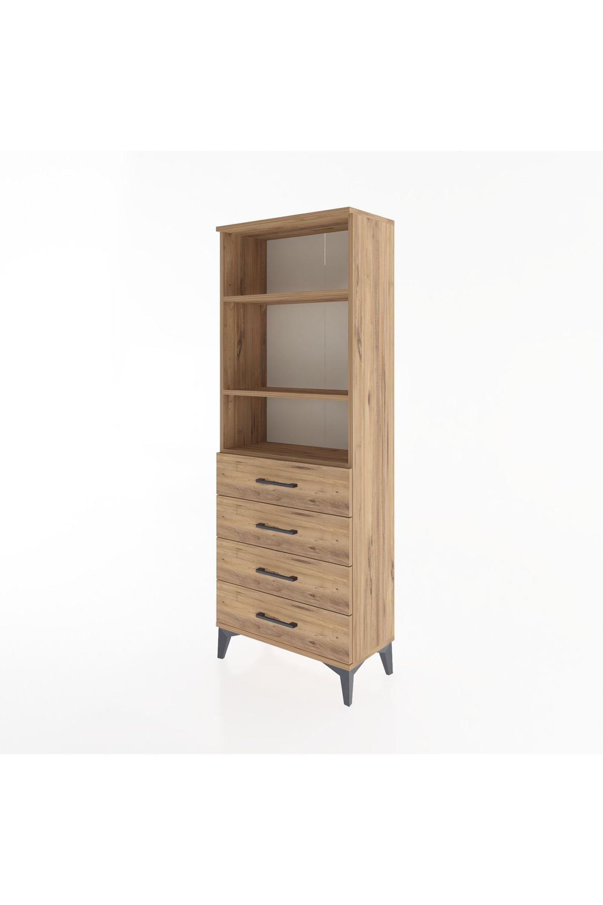 Arges Dolap 2 Raflı 4 Çekmeceli 60x30x163 - S20M088V9A