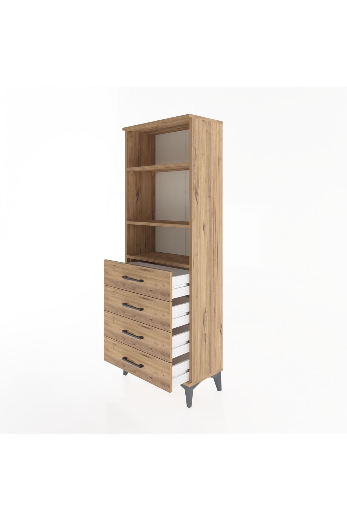 Arges Dolap 2 Raflı 4 Çekmeceli 60x30x163 - S20M088V9A