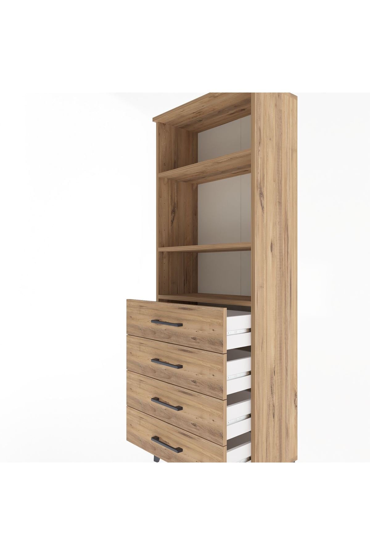 Arges Dolap 2 Raflı 4 Çekmeceli 60x30x163 - S20M088V9A