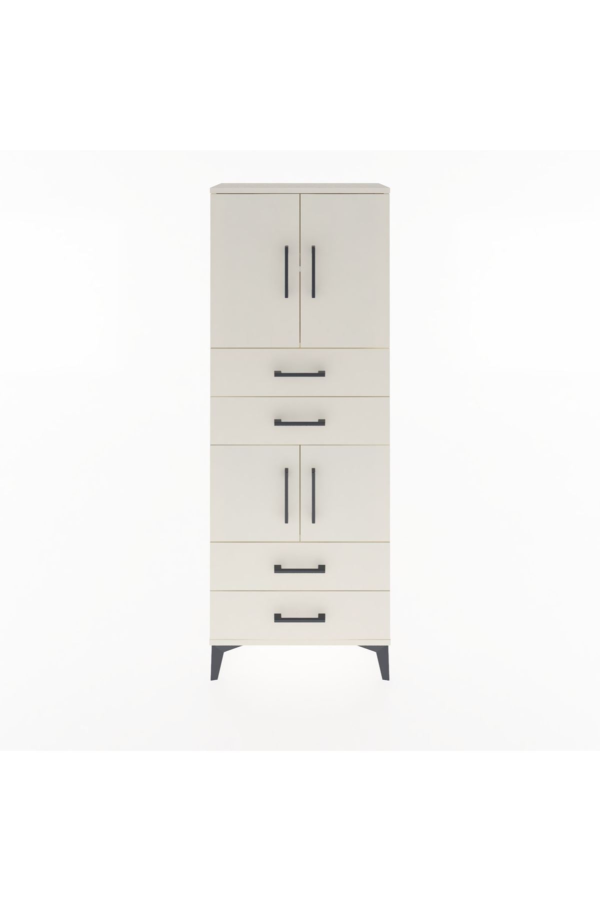 Arges Dolap 3 Raflı 4 Çekmeceli 4 Kapaklı 60x30x163 - S20M089V1A