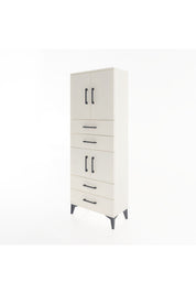 Arges Dolap 3 Raflı 4 Çekmeceli 4 Kapaklı 60x30x163 - S20M089V1A