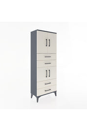Arges Dolap 3 Raflı 4 Çekmeceli 4 Kapaklı 60x30x163 - S20M089V4A