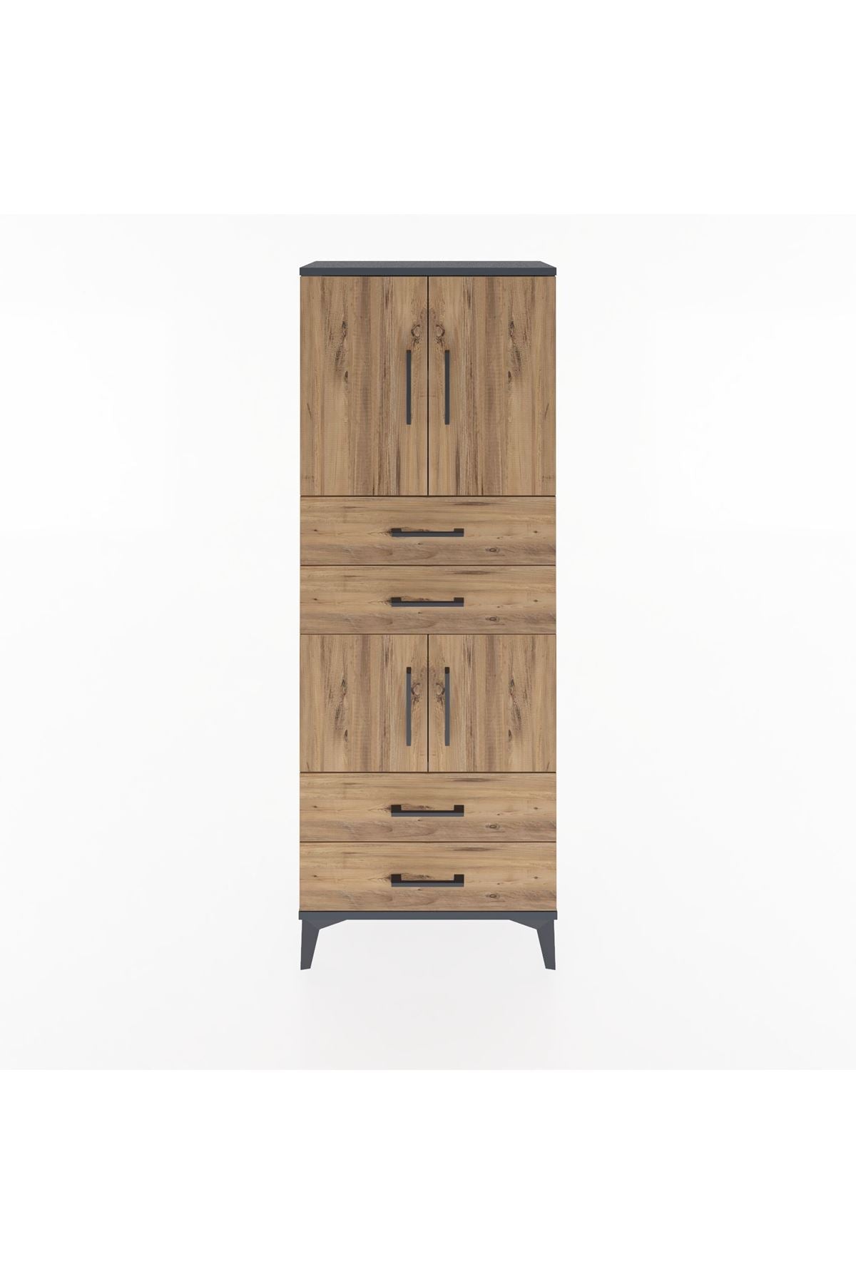 Arges Dolap 3 Raflı 4 Çekmeceli 4 Kapaklı 60x30x163 - S20M089V6A