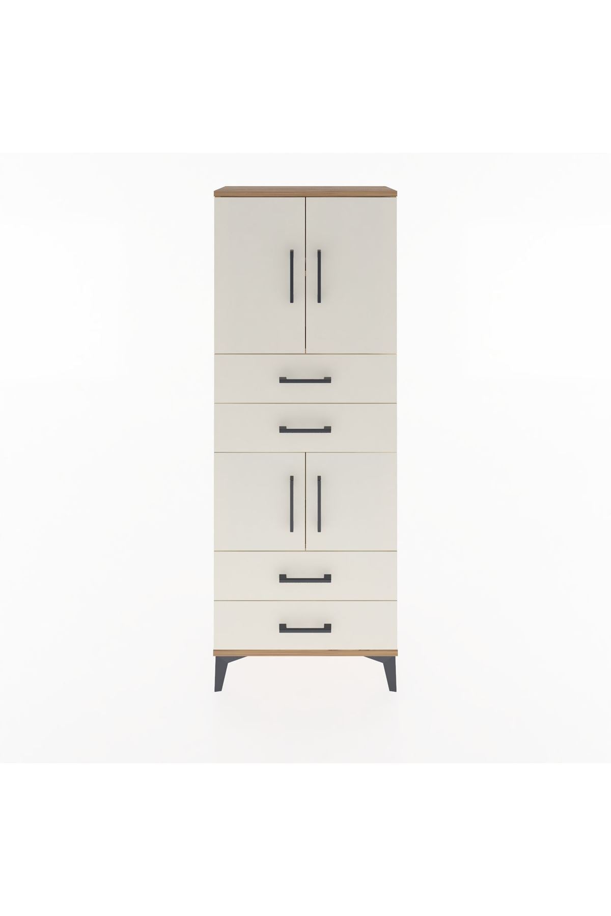 Arges Dolap 3 Raflı 4 Çekmeceli 4 Kapaklı 60x30x163 - S20M089V7A