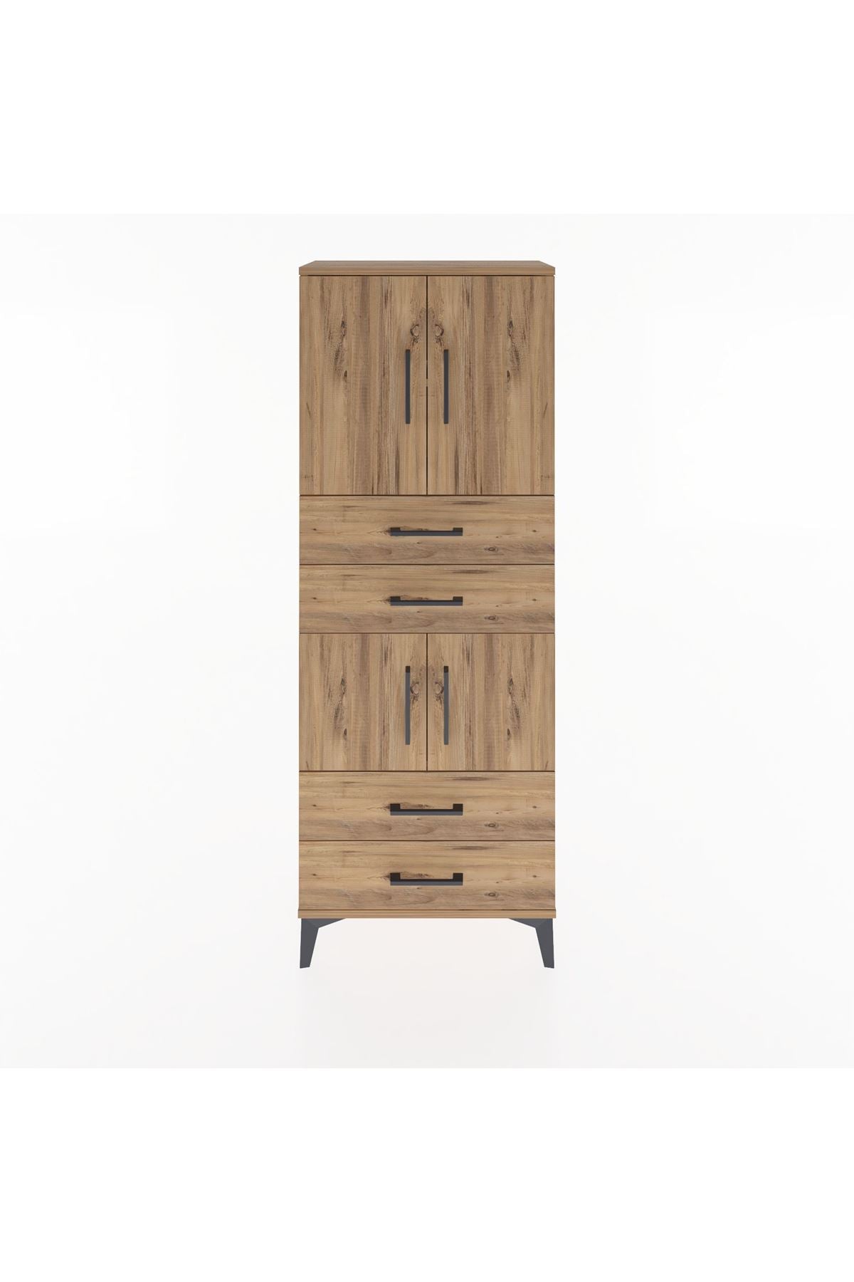Arges Dolap 3 Raflı 4 Çekmeceli 4 Kapaklı 60x30x163 - S20M089V9A