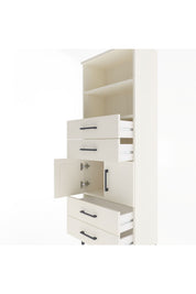 Arges Dolap 3 Raflı 4 Çekmeceli 2 Kapaklı 60x30x163 - S20M090V1A