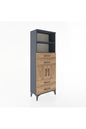 Arges Dolap 3 Raflı 4 Çekmeceli 2 Kapaklı 60x30x163 - S20M090V6A