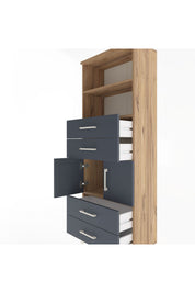 Arges Dolap 3 Raflı 4 Çekmeceli 2 Kapaklı 60x30x163 - S20M090V8A