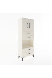 Arges Dolap 3 Raflı 4 Çekmeceli 2 Kapaklı 60x30x163 - S20M091V1A