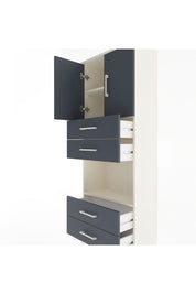 Arges Dolap 3 Raflı 4 Çekmeceli 2 Kapaklı 60x30x163 - S20M091V2A