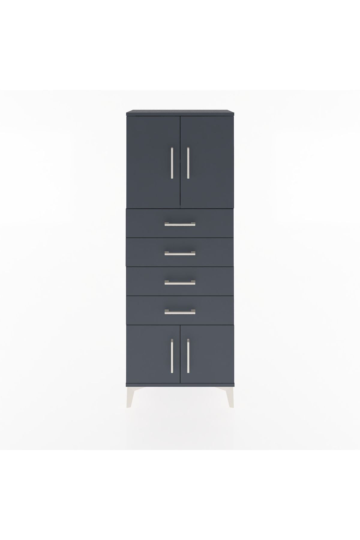 Arges Dolap 2 Raflı 4 Çekmeceli 4 Kapaklı 60x30x163 - S20M093V5A