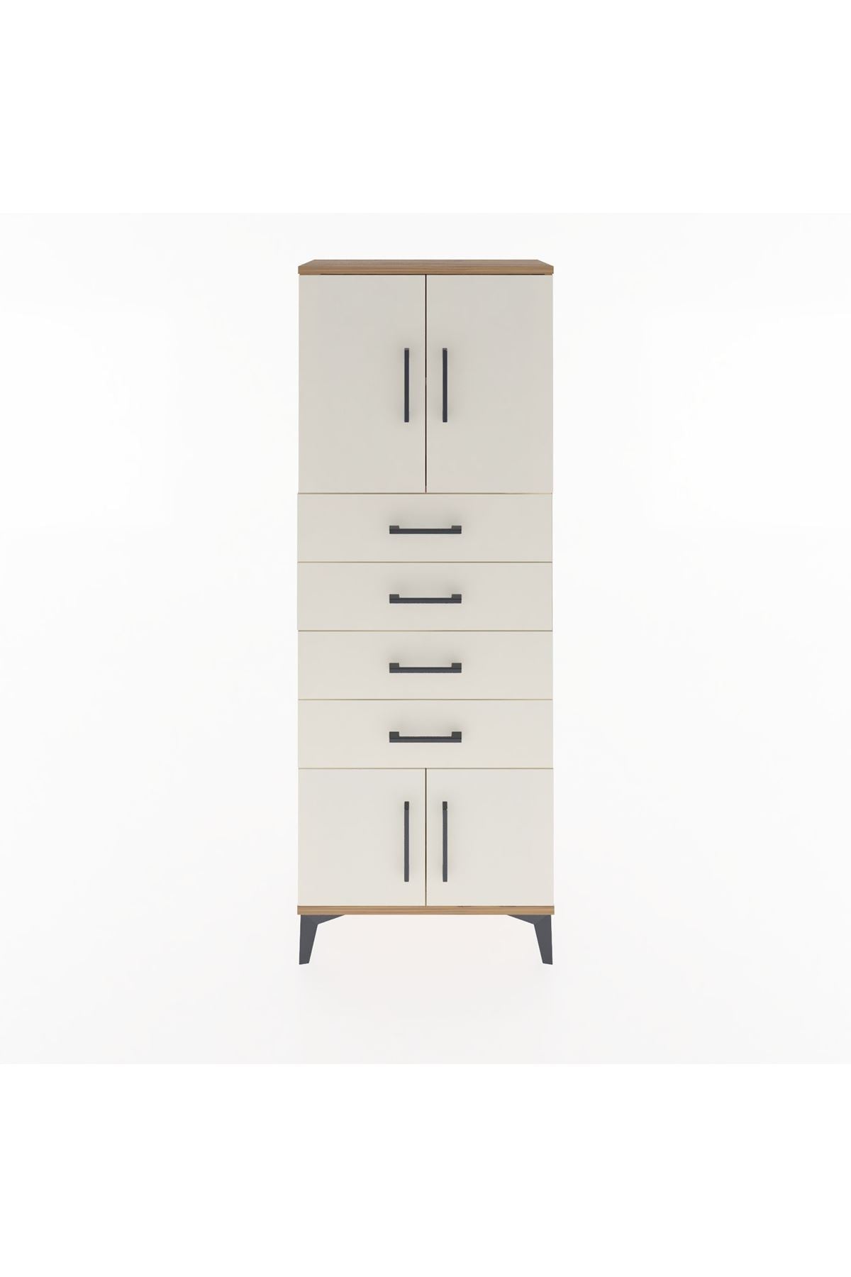 Arges Dolap 2 Raflı 4 Çekmeceli 4 Kapaklı 60x30x163 - S20M093V7A