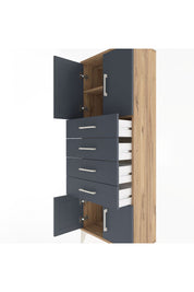 Arges Dolap 2 Raflı 4 Çekmeceli 4 Kapaklı 60x30x163 - S20M093V8A