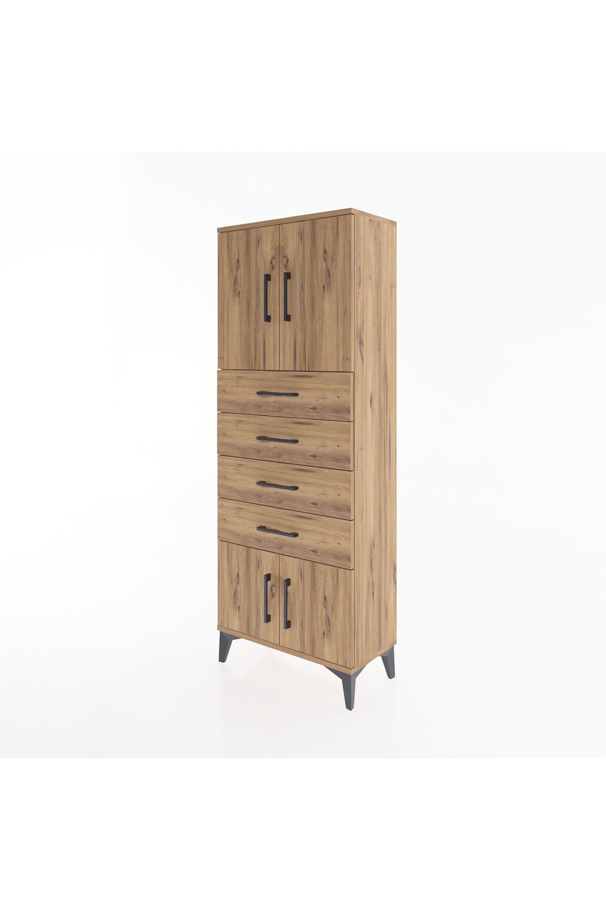 Arges Dolap 2 Raflı 4 Çekmeceli 4 Kapaklı 60x30x163 - S20M093V9A