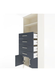 Arges Dolap 2 Raflı 4 Çekmeceli 2 Kapaklı 60x30x163 - S20M094V2A