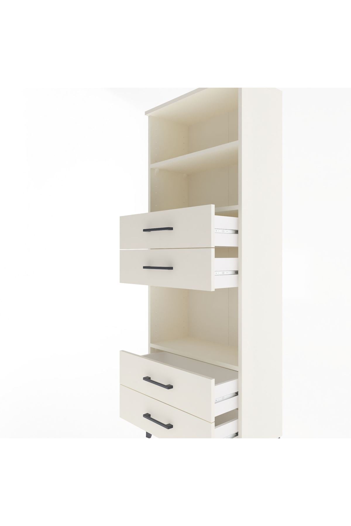 Arges Dolap 3 Raflı 4 Çekmeceli 60x30x163 - S20M092V1A