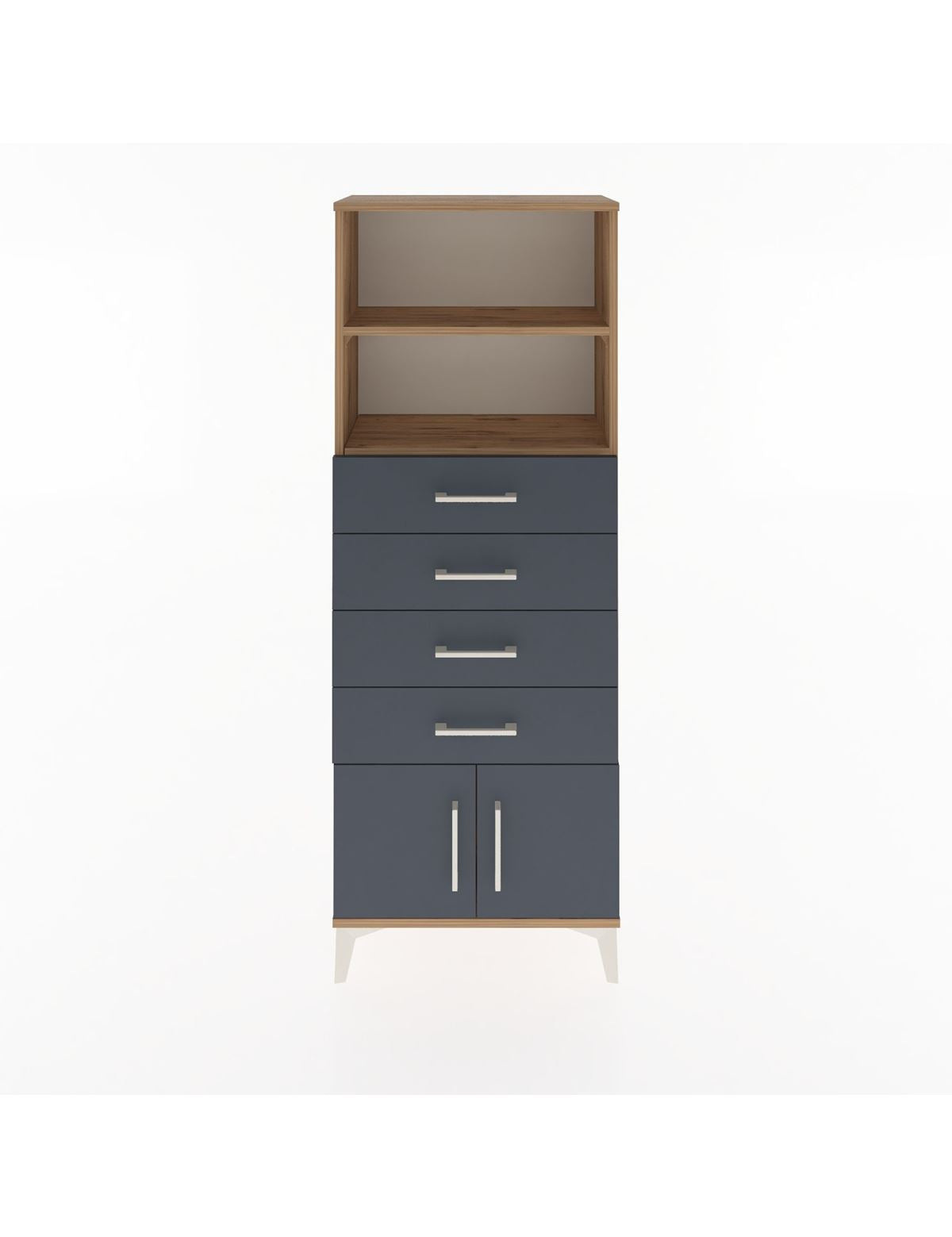 Arges Dolap 2 Raflı 4 Çekmeceli 2 Kapaklı 60x30x163 - S20M094V8A