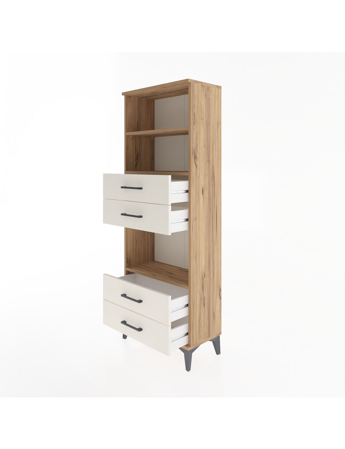Arges Dolap 3 Raflı 4 Çekmeceli 60x30x163 - S20M092V7A