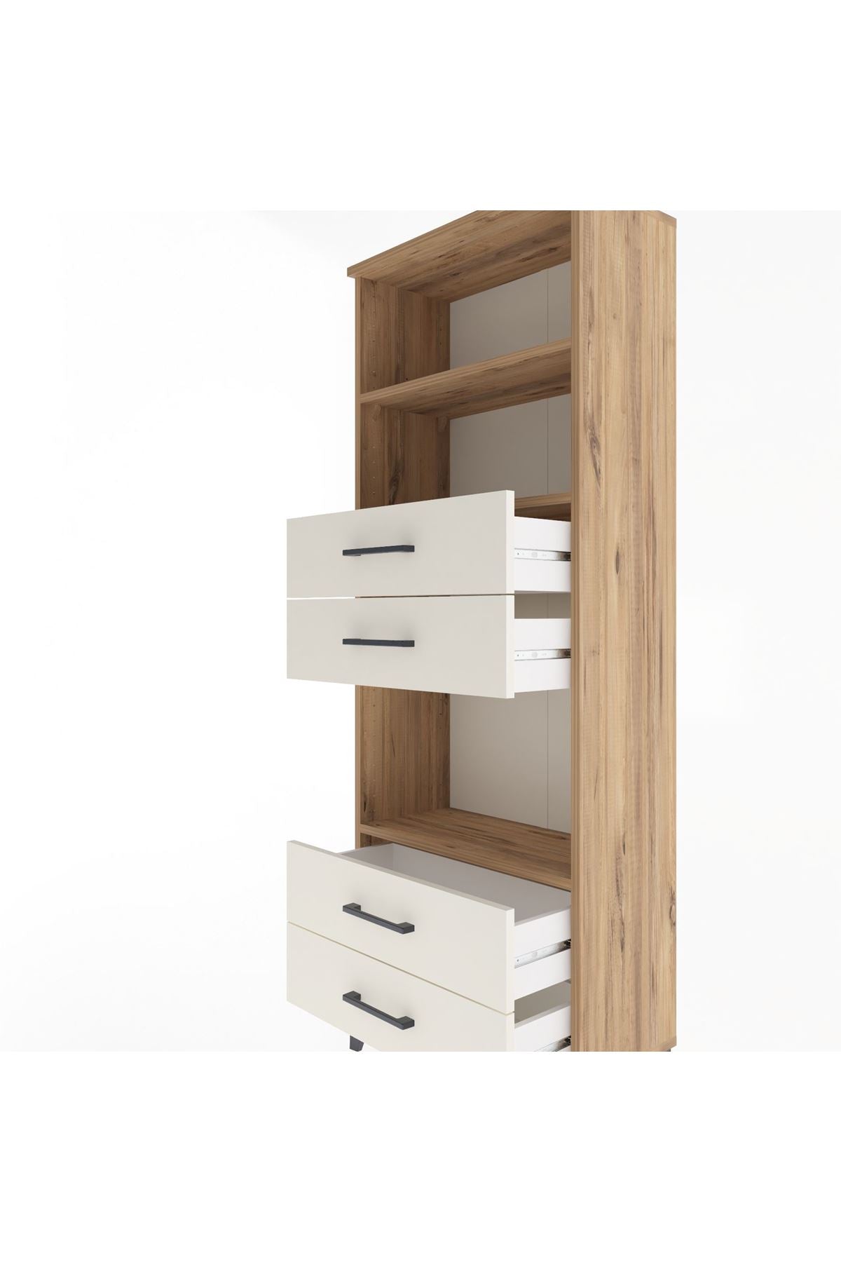 Arges Dolap 3 Raflı 4 Çekmeceli 60x30x163 - S20M092V7A