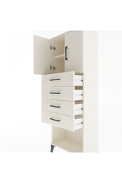 Arges Dolap 2 Raflı 4 Çekmeceli 2 Kapaklı 60x30x163 - S20M095V1A
