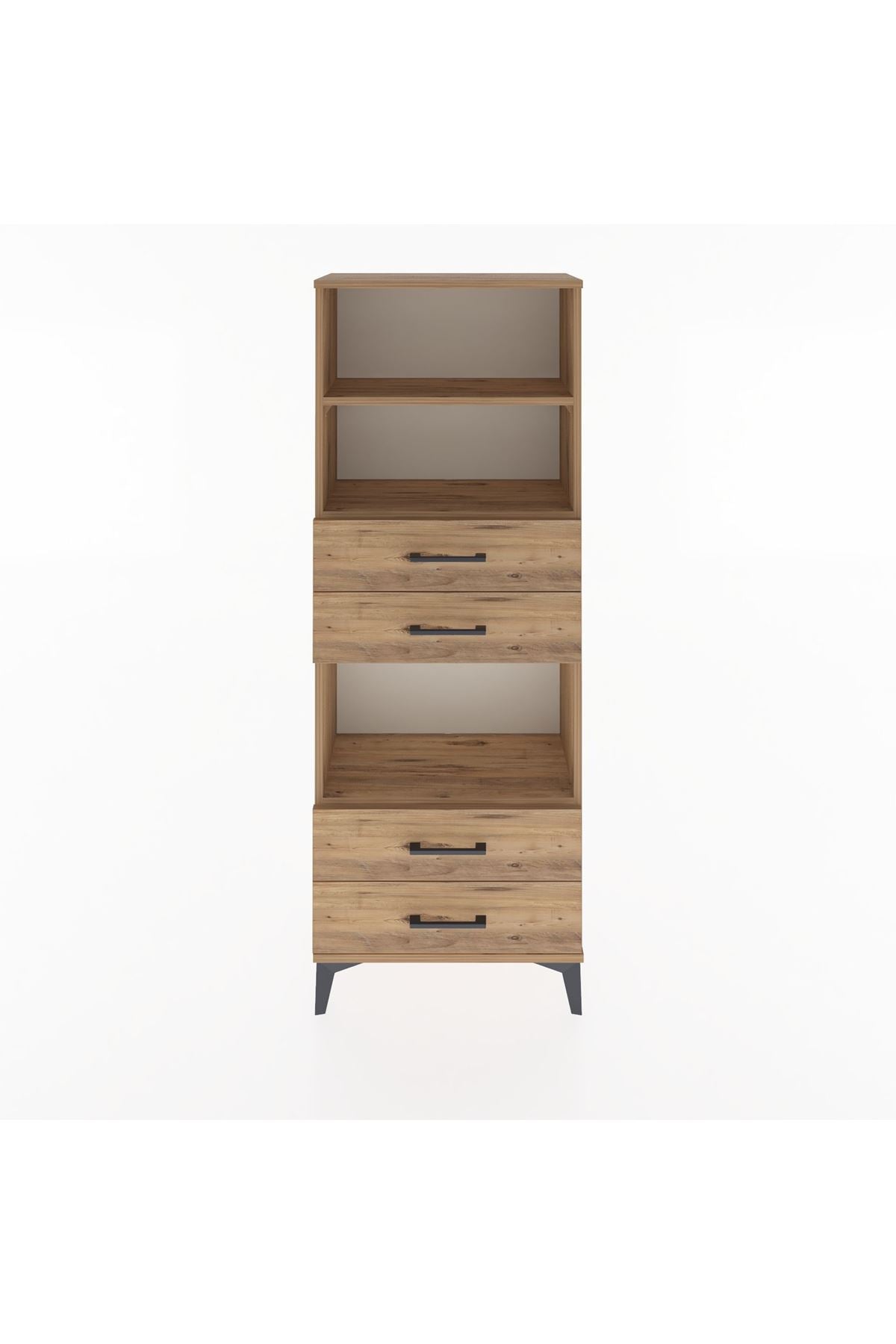 Arges Dolap 3 Raflı 4 Çekmeceli 60x30x163 - S20M092V9A