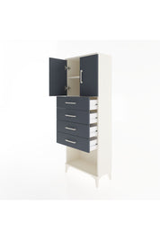 Arges Dolap 2 Raflı 4 Çekmeceli 2 Kapaklı 60x30x163 - S20M095V2A