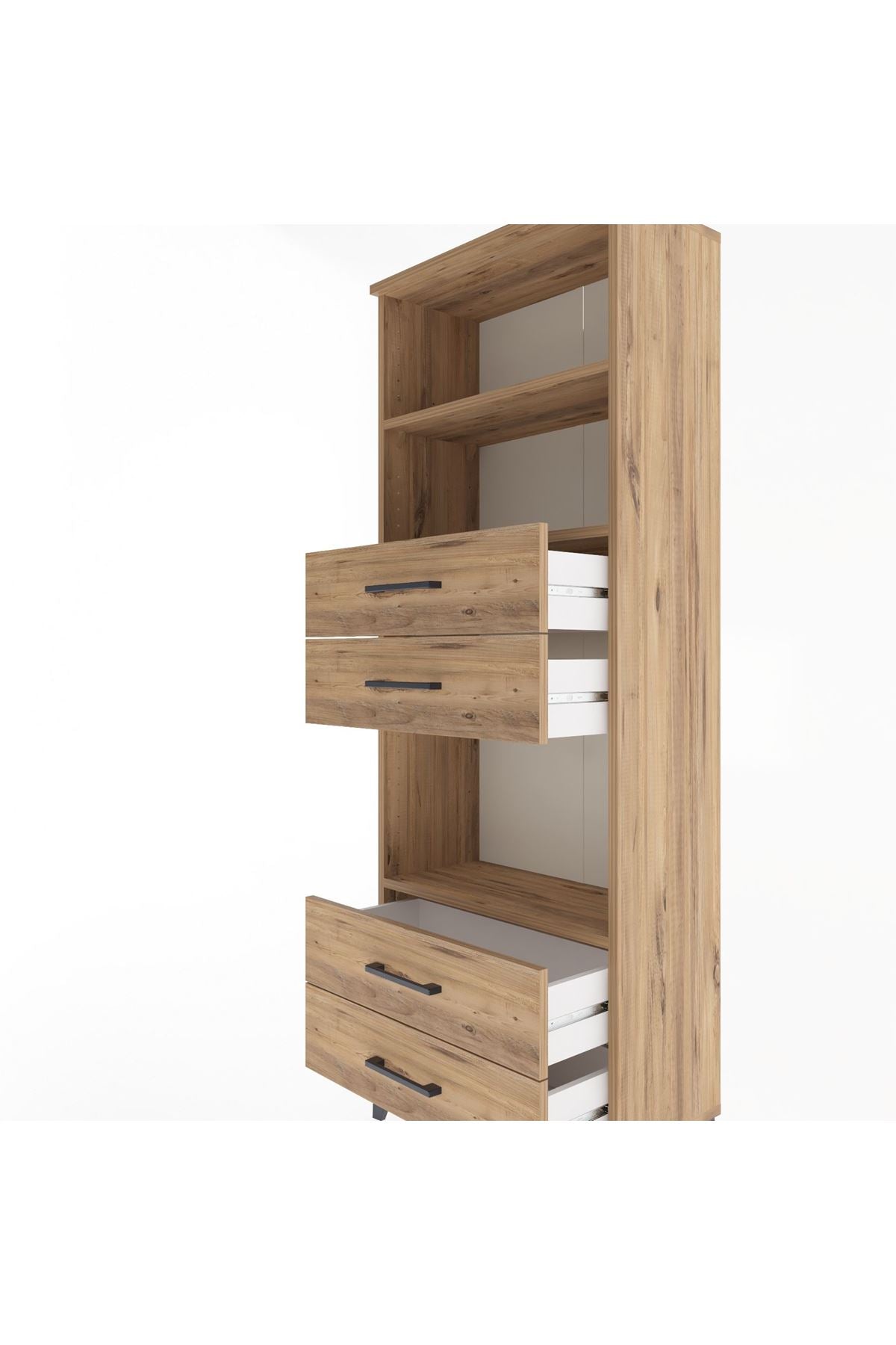 Arges Dolap 3 Raflı 4 Çekmeceli 60x30x163 - S20M092V9A