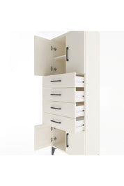 Arges Dolap 2 Raflı 4 Çekmeceli 4 Kapaklı 60x30x163 - S20M093V1A