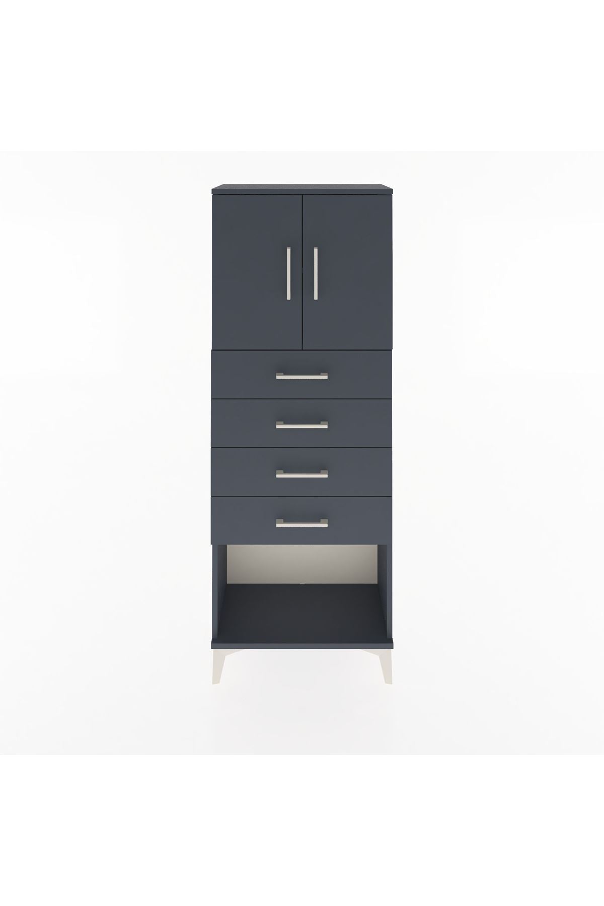 Arges Dolap 2 Raflı 4 Çekmeceli 2 Kapaklı 60x30x163 - S20M095V5A