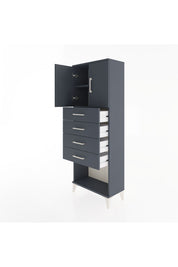 Arges Dolap 2 Raflı 4 Çekmeceli 2 Kapaklı 60x30x163 - S20M095V5A