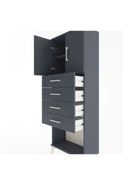 Arges Dolap 2 Raflı 4 Çekmeceli 2 Kapaklı 60x30x163 - S20M095V5A