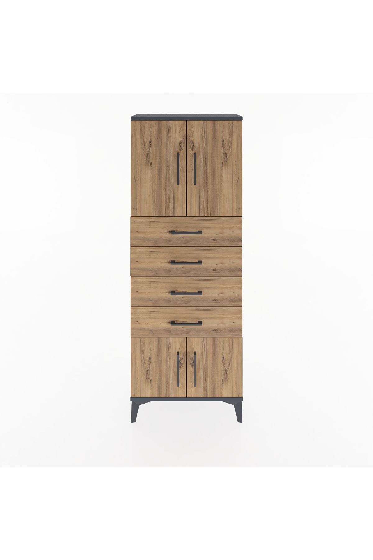 Arges Dolap 2 Raflı 4 Çekmeceli 4 Kapaklı 60x30x163 - S20M093V6A