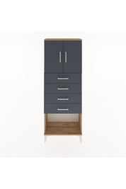 Arges Dolap 2 Raflı 4 Çekmeceli 2 Kapaklı 60x30x163 - S20M095V8A
