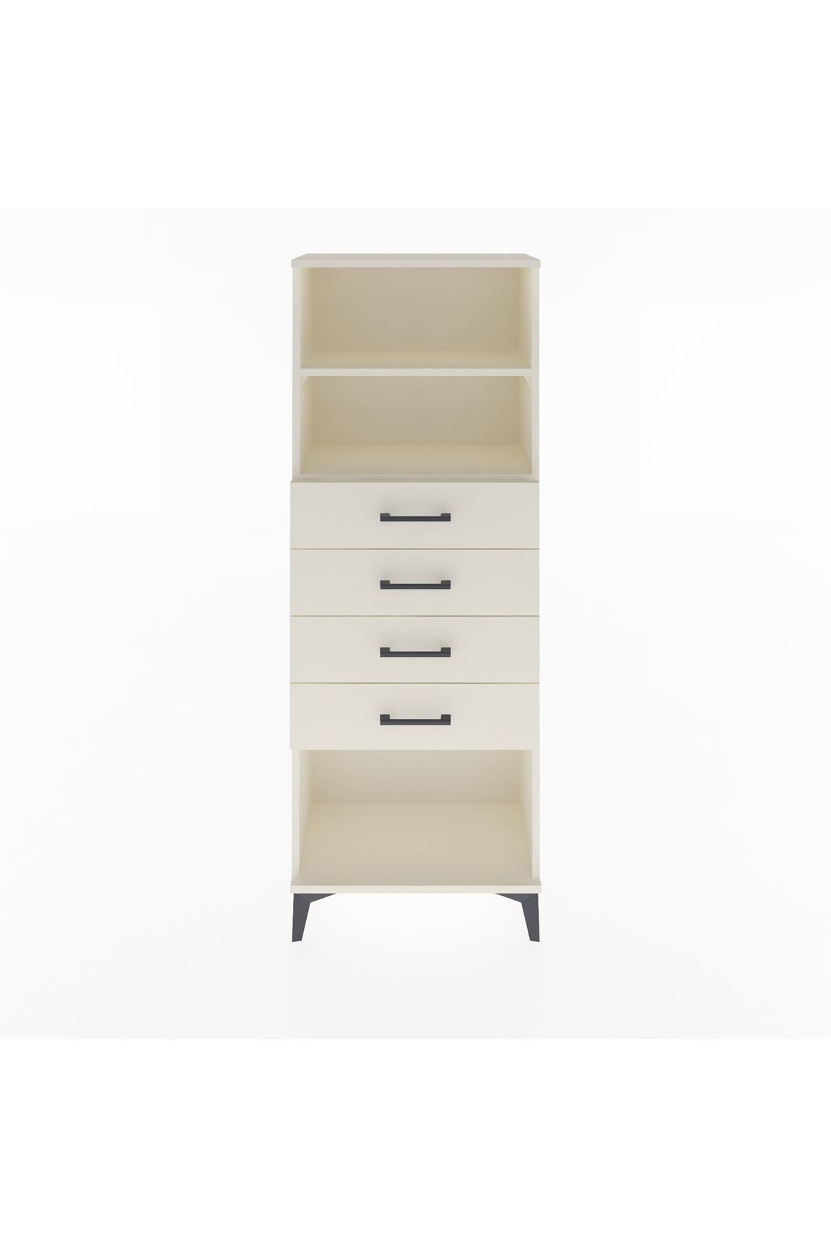 Arges Dolap 2 Raflı 4 Çekmeceli 60x30x163 - S20M096V1A