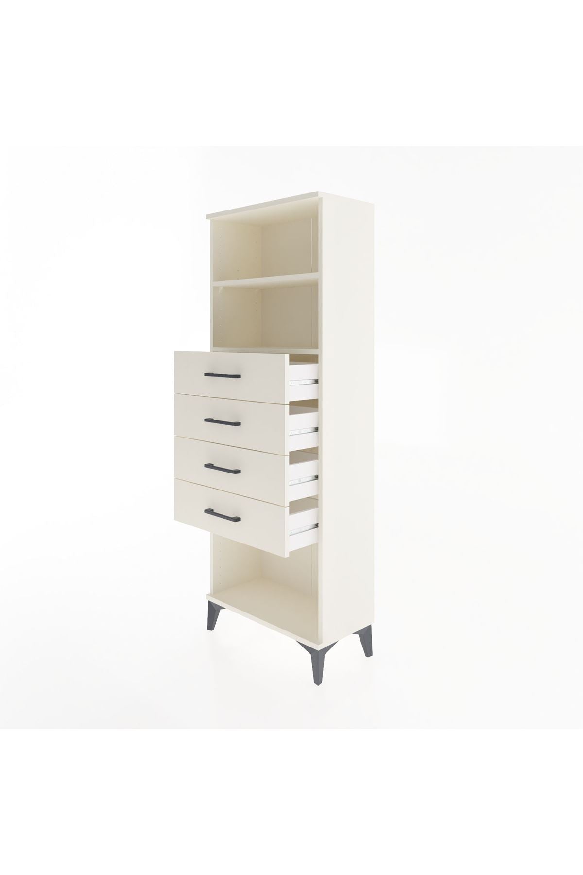 Arges Dolap 2 Raflı 4 Çekmeceli 60x30x163 - S20M096V1A
