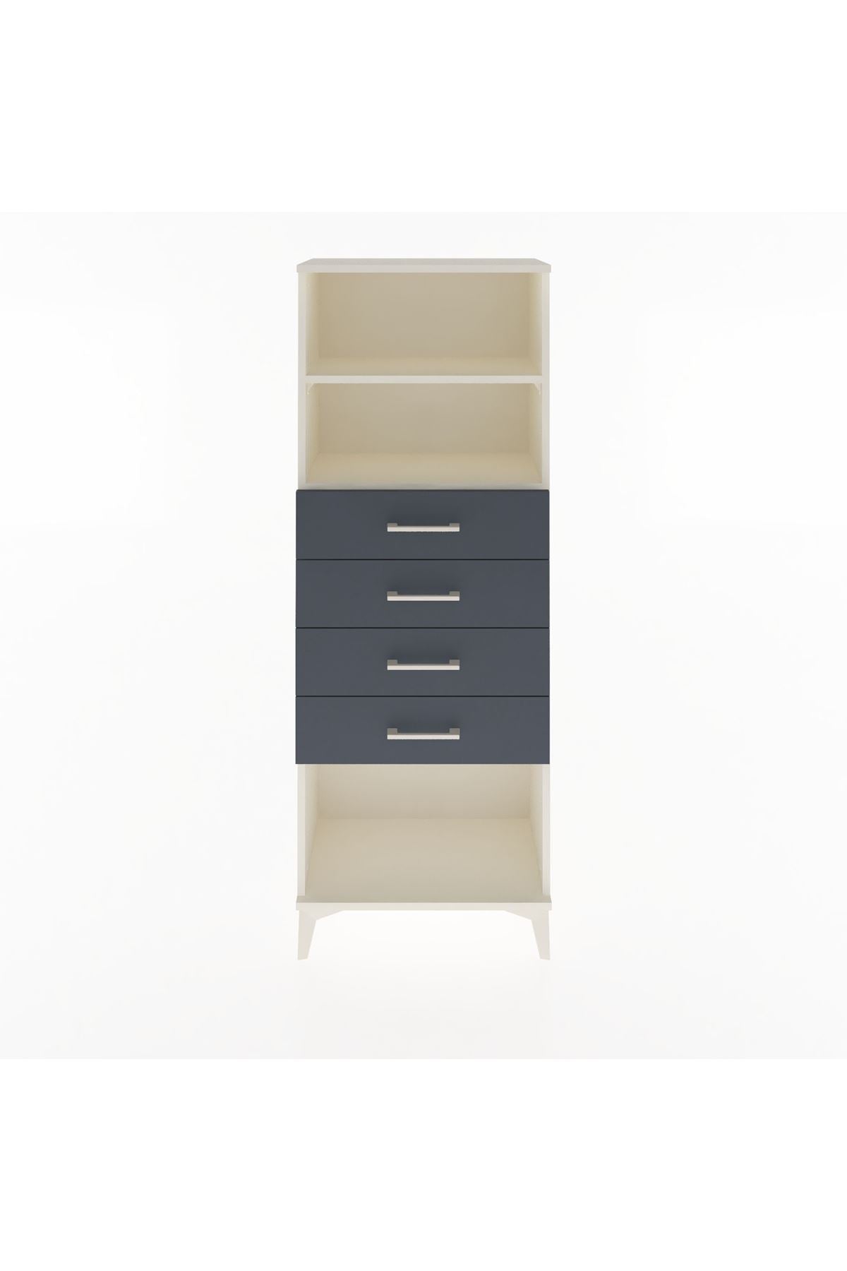 Arges Dolap 2 Raflı 4 Çekmeceli 60x30x163 - S20M096V2A