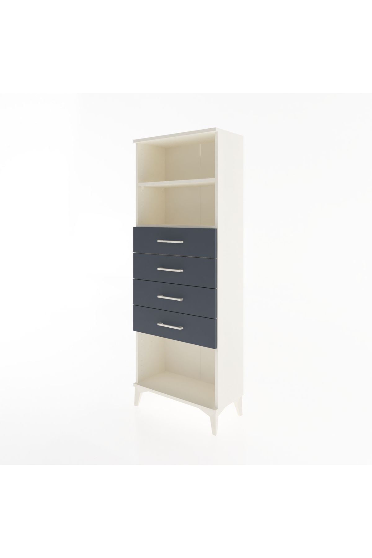 Arges Dolap 2 Raflı 4 Çekmeceli 60x30x163 - S20M096V2A