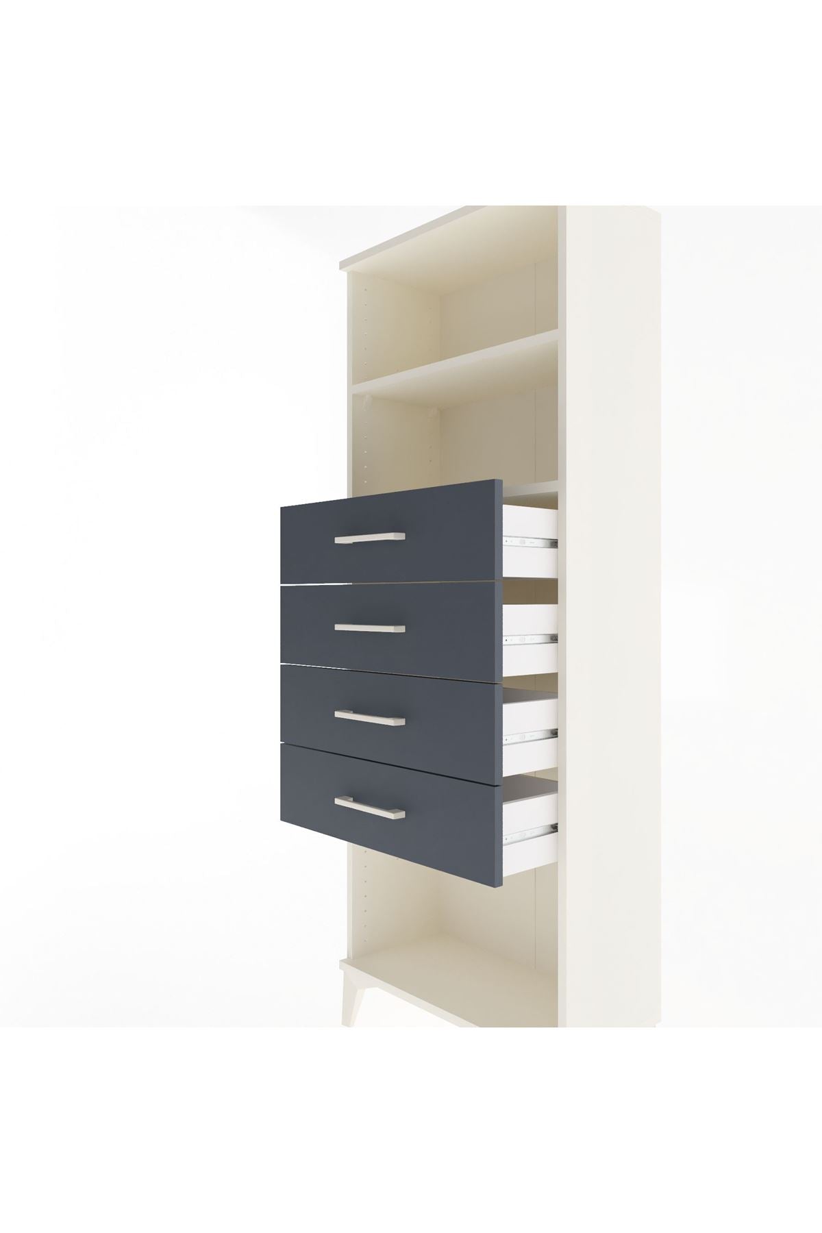 Arges Dolap 2 Raflı 4 Çekmeceli 60x30x163 - S20M096V2A