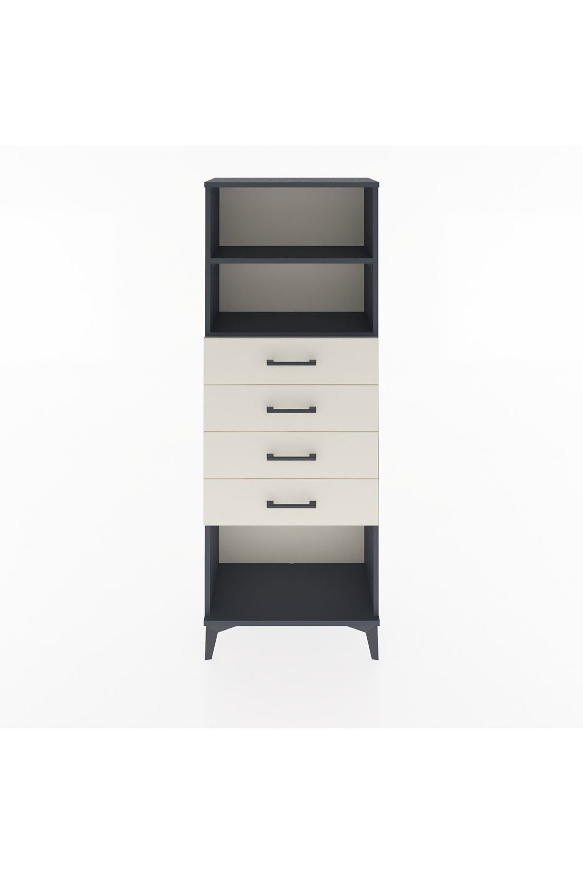 Arges Dolap 2 Raflı 4 Çekmeceli 60x30x163 - S20M096V4A